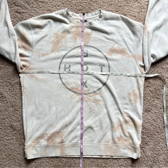 Hot Box Cream and Pink Tie-Dye Graphic Sweatshirt Size 2XL - Picture 5 of 6